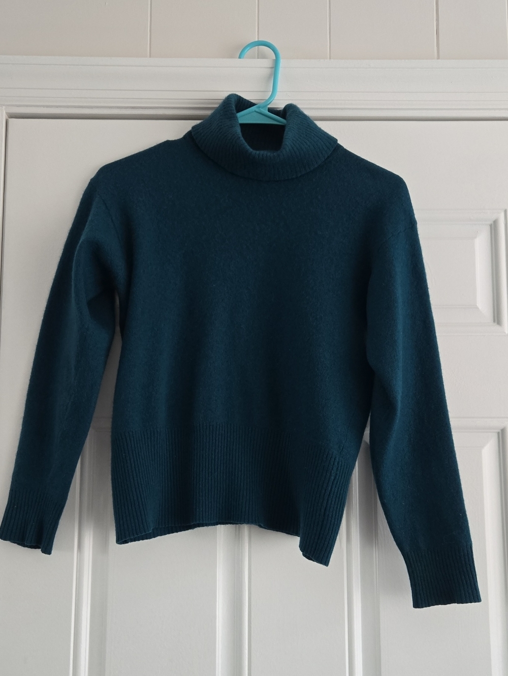 Sutton Studio Teal Turtleneck Cashmere Sweater S